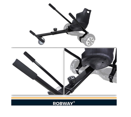 ROBWAY Hoverboard-Sitz | W1 - Hoverboard Zubehör, Schwarz